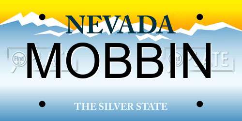 MOBBIN Nevada License Plate