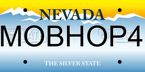 MOBHOP4 Nevada License Plate