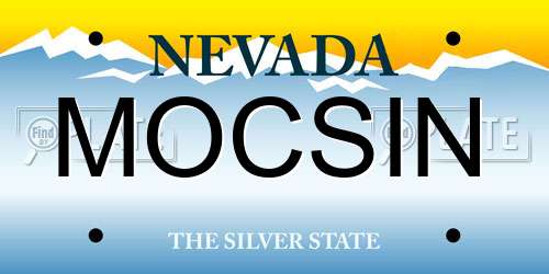 MOCSIN Nevada License Plate