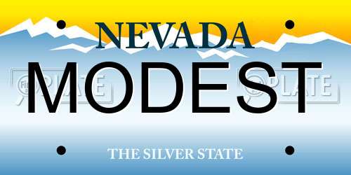MODEST Nevada License Plate