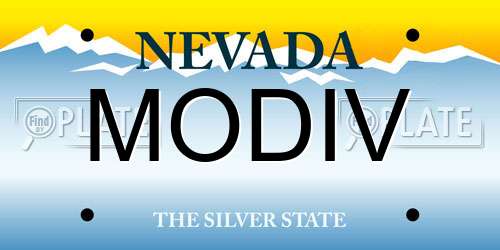 MODIV Nevada License Plate