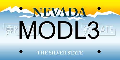 MODL3 Nevada License Plate