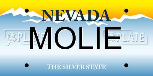 MOLIE Nevada License Plate