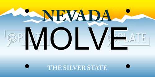 MOLVE Nevada License Plate