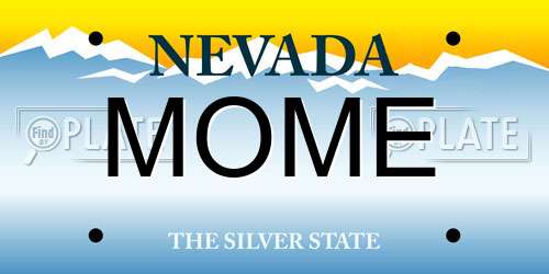 MOME Nevada License Plate