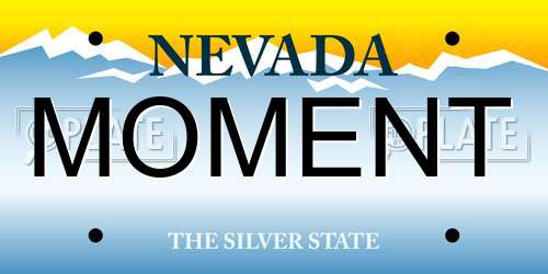MOMENT Nevada License Plate