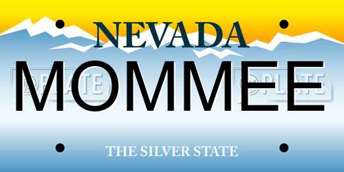 MOMMEE Nevada License Plate