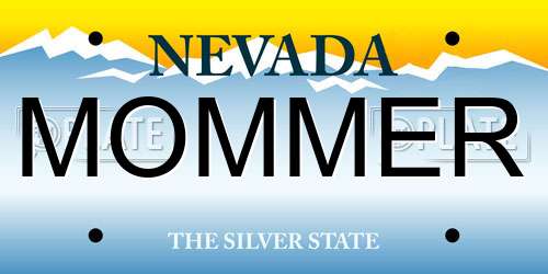 MOMMER Nevada License Plate