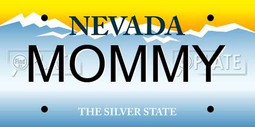 MOMMY Nevada License Plate