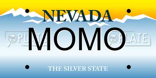 MOMO Nevada License Plate