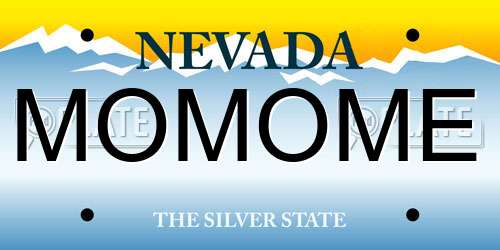 MOMOME Nevada License Plate