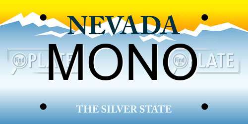 MONO Nevada License Plate