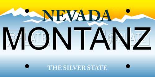 MONTANZ Nevada License Plate