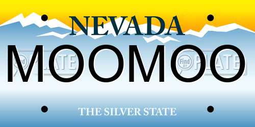 MOOMOO Nevada License Plate