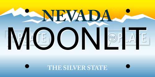 MOONLIT Nevada License Plate
