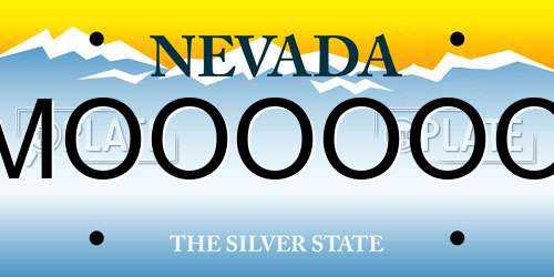 MOOOOOO Nevada License Plate