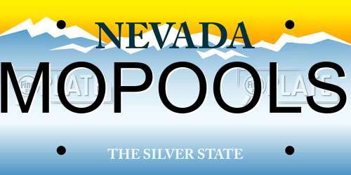 MOPOOLS Nevada License Plate