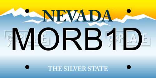 MORB1D Nevada License Plate
