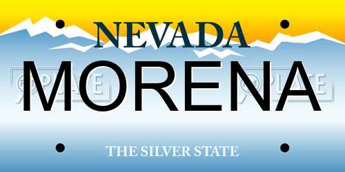 MORENA Nevada License Plate