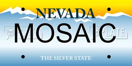 MOSAIC Nevada License Plate