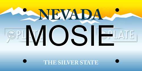 MOSIE Nevada License Plate
