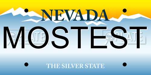 MOSTEST Nevada License Plate