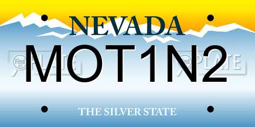 MOT1N2 Nevada License Plate