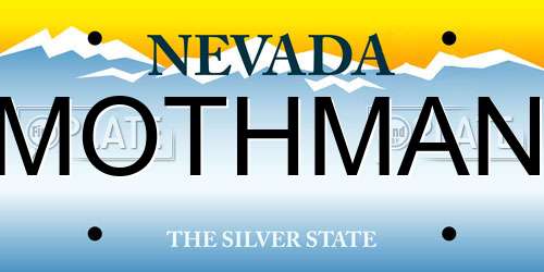 MOTHMAN Nevada License Plate
