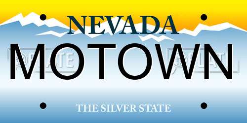 MOTOWN Nevada License Plate