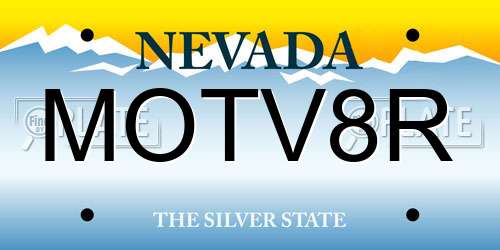 MOTV8R Nevada License Plate