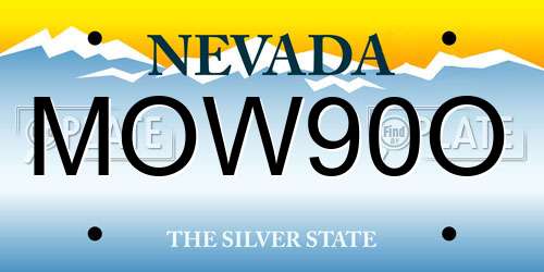 MOW90O Nevada License Plate