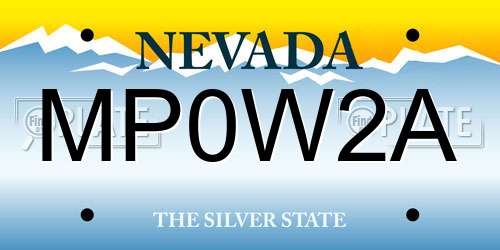 MP0W2A Nevada License Plate