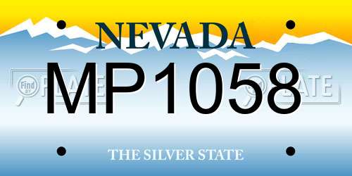 MP1058 Nevada License Plate