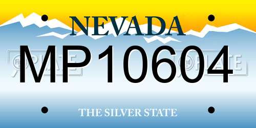 MP10604 Nevada License Plate