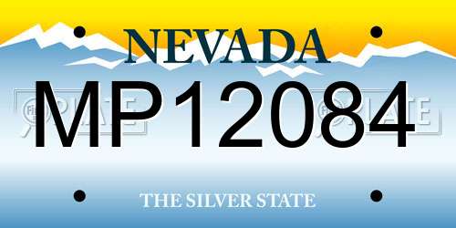 MP12084 Nevada License Plate