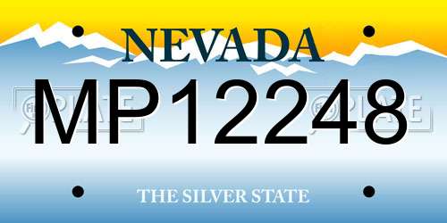 MP12248 Nevada License Plate