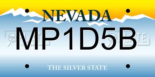 MP1D5B Nevada License Plate