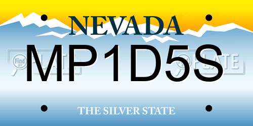 MP1D5S Nevada License Plate