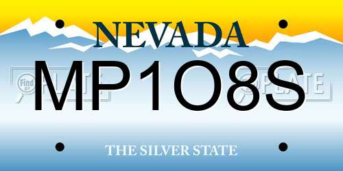 MP1O8S Nevada License Plate