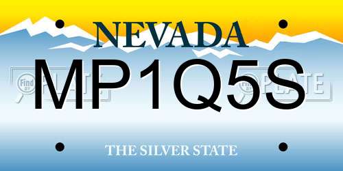 MP1Q5S Nevada License Plate