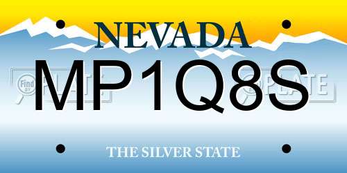 MP1Q8S Nevada License Plate
