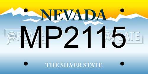 MP2115 Nevada License Plate