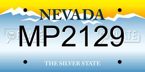 MP2129 Nevada License Plate