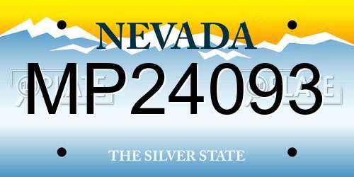 MP24093 Nevada License Plate