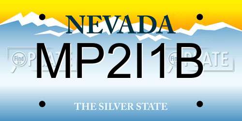 MP2I1B Nevada License Plate