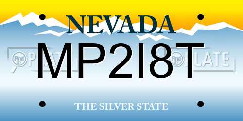 MP2I8T Nevada License Plate