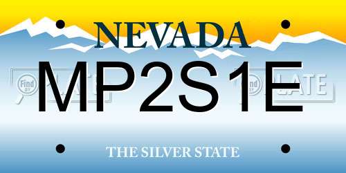 MP2S1E Nevada License Plate