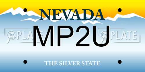 MP2U Nevada License Plate