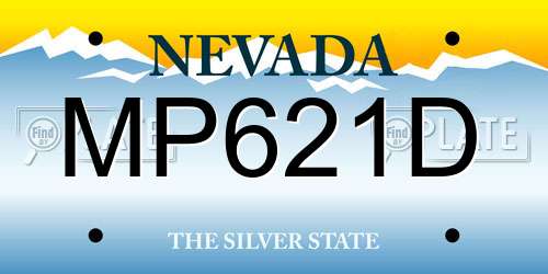 MP621D Nevada License Plate
