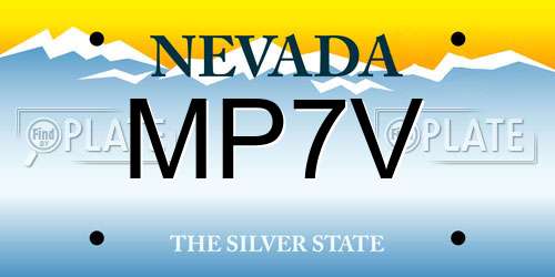 MP7V Nevada License Plate